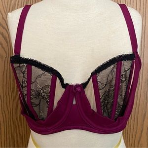 Cacique seriously sexy lace balconette bra